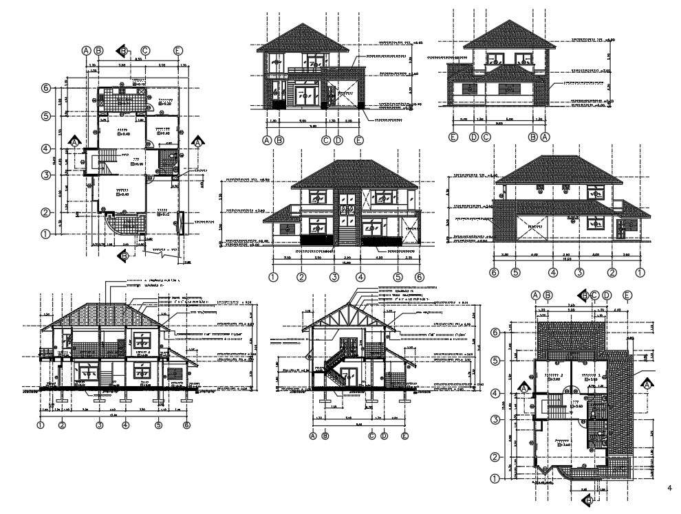 House layout plan - Cadbull