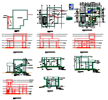 House on one level design drawing - Cadbull