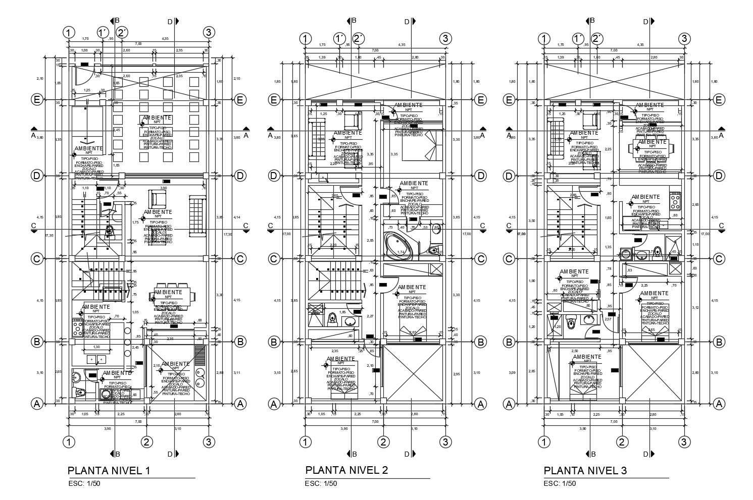 House plan 7.00mtr x 17.00mtr with furniture details in dwg file - Cadbull