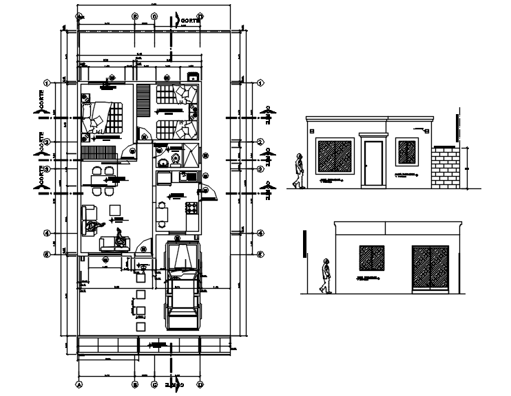 House Plan 750mtr X 150mtr With Detail Dimension In Dwg File Cadbull