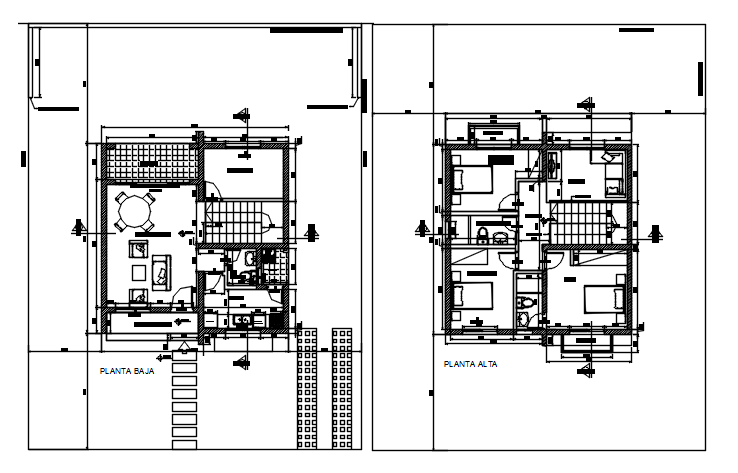 House plan 8.00mtr x 8.15mtr with detail dimension in dwg file - Cadbull