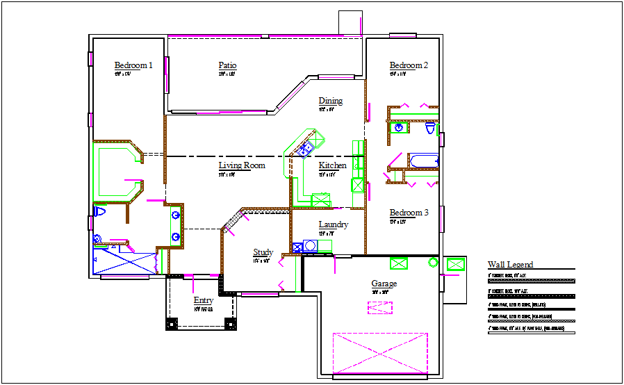 house-plan-view-with-wall-legend-dwg-file-cadbull