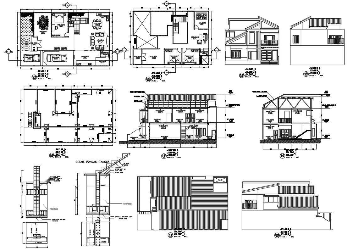 House Plan With Detail Dimension In Autocad Cadbull