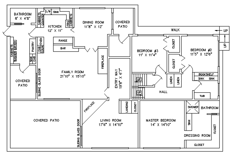 Modern House Floor Plan In DWG File Cadbull