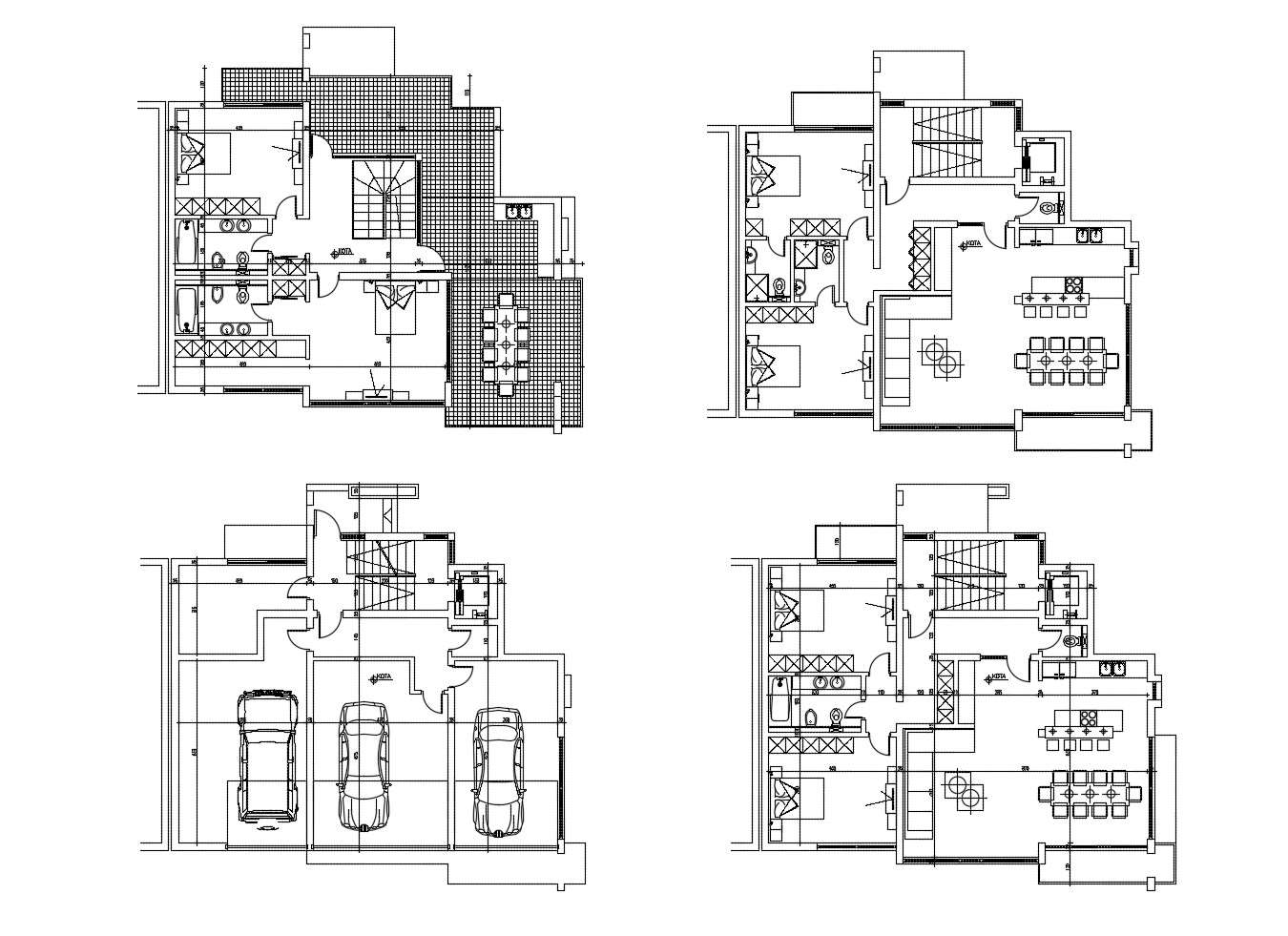  House  plan  with furniture  detail in autocad  Cadbull