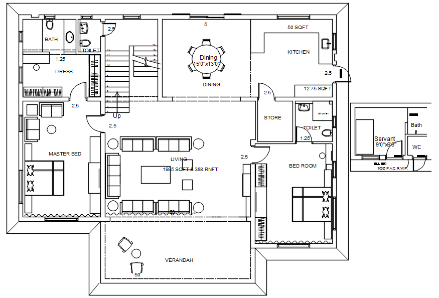 Modern Luxury House Plan In AutoCAD File - Cadbull