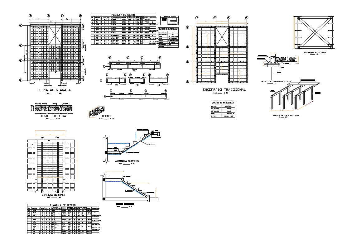 House Staircase Construction And Cover Plan And Structure Details Dwg 