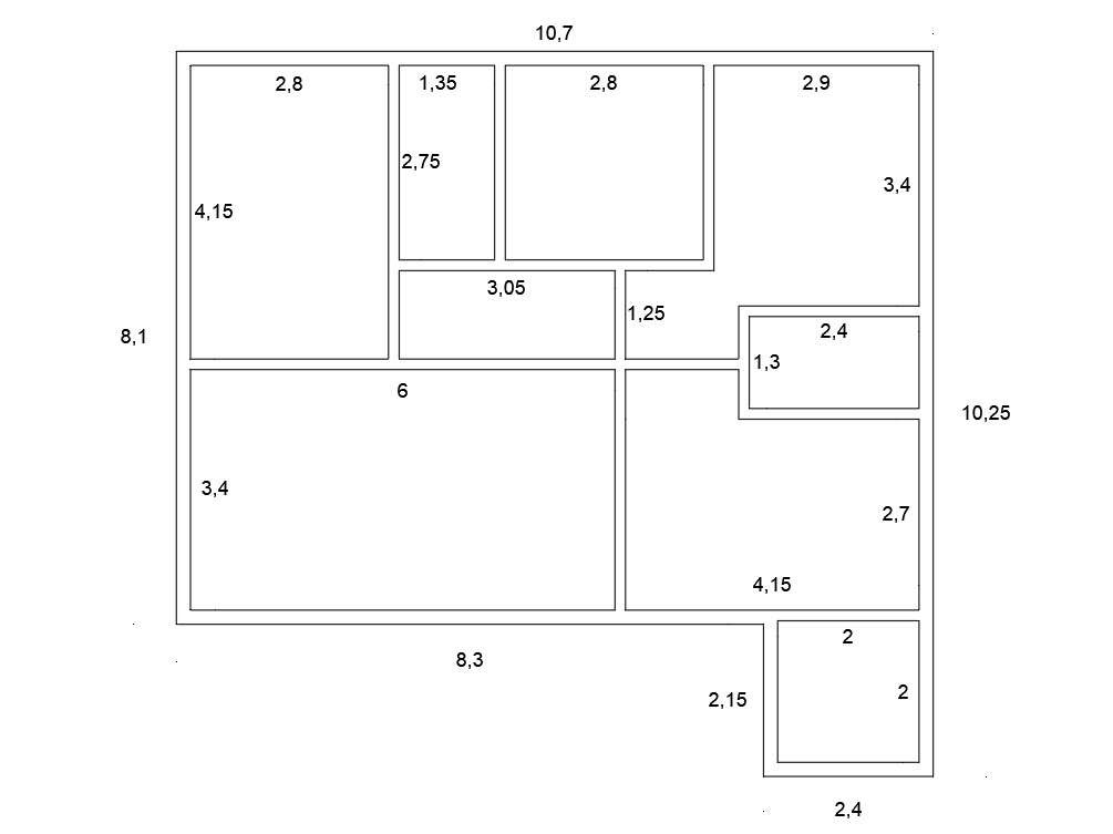 House AutoCAD Line Plan With Dimension DWG File - Cadbull