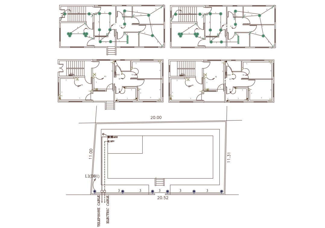 House Electrical Layout Plan Design DWG File - Cadbull