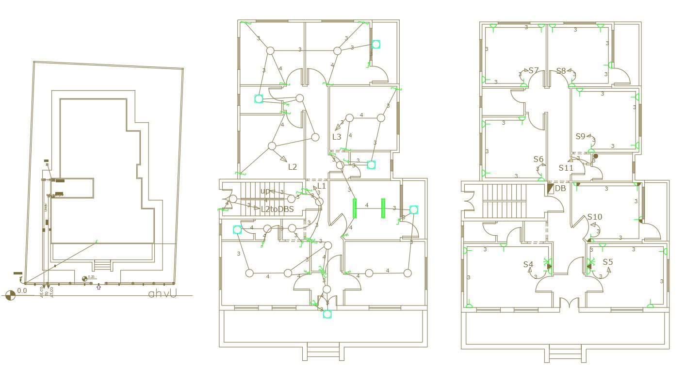 House Electrical Layout Proposal Plan CAD Drawing - Cadbull