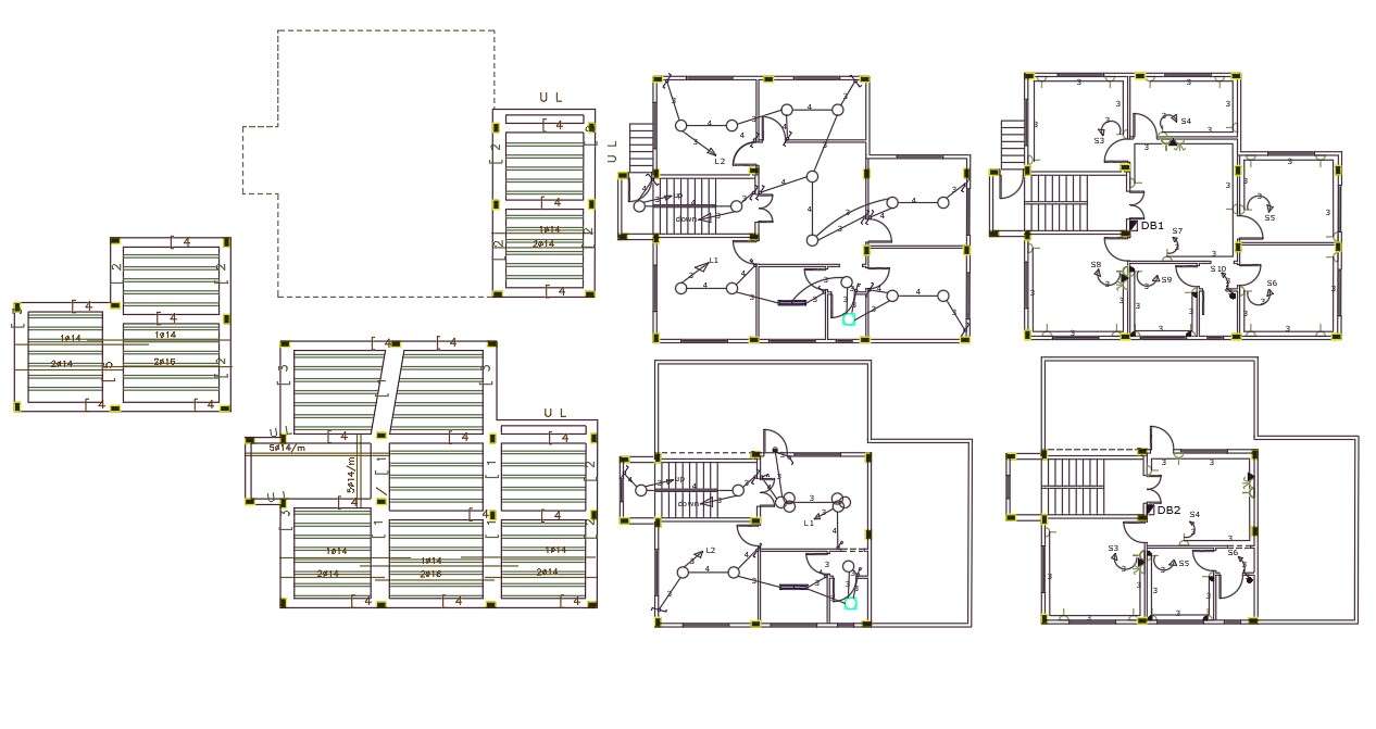 House Electrical Wiring And Construction Plan DWG File - Cadbull