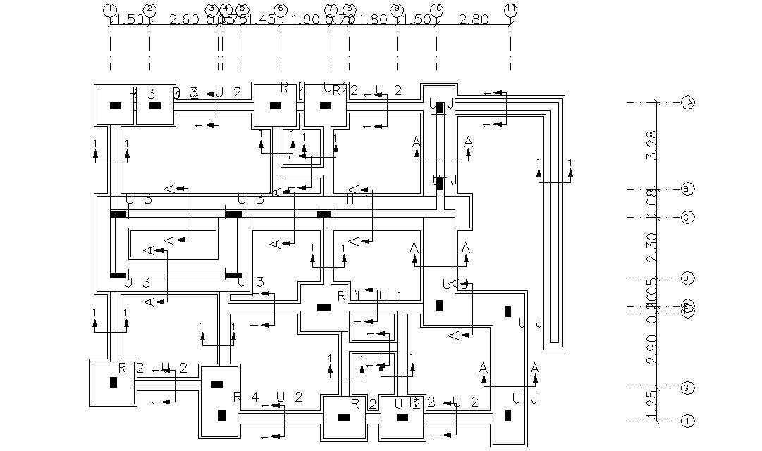 House Foundation And Excavation Plan Free DWG File Cadbull