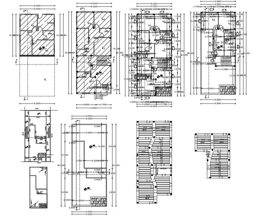 House Plan For 26 X 32 Plot Size Autocad File Cadbull