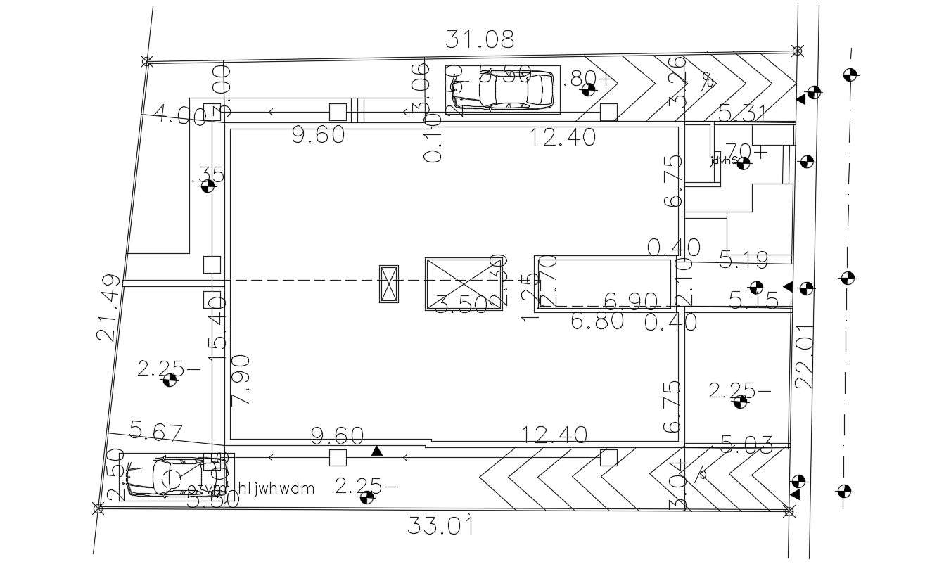 House Site Plan With Dimension Free DWG File - Cadbull