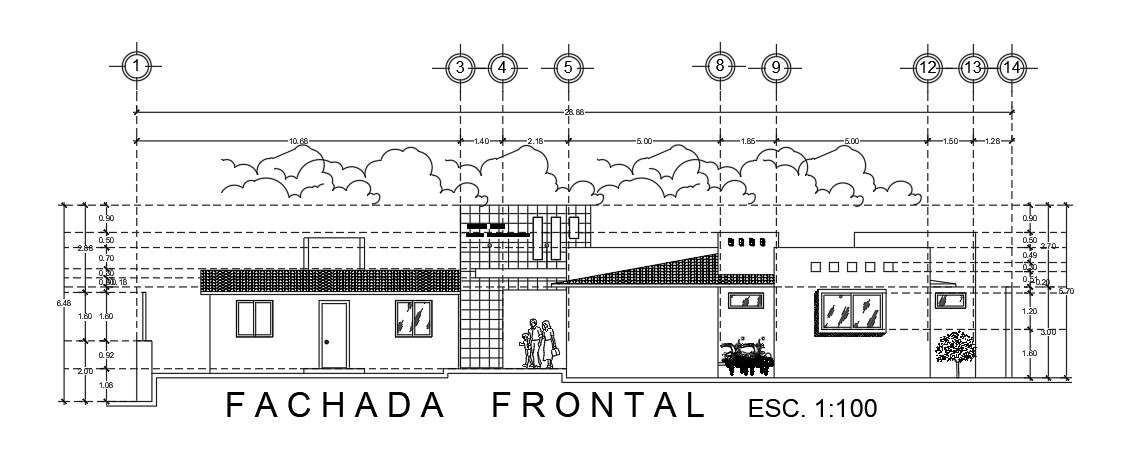 House elevation drawing provided in this file. Download this 2D autocad ...