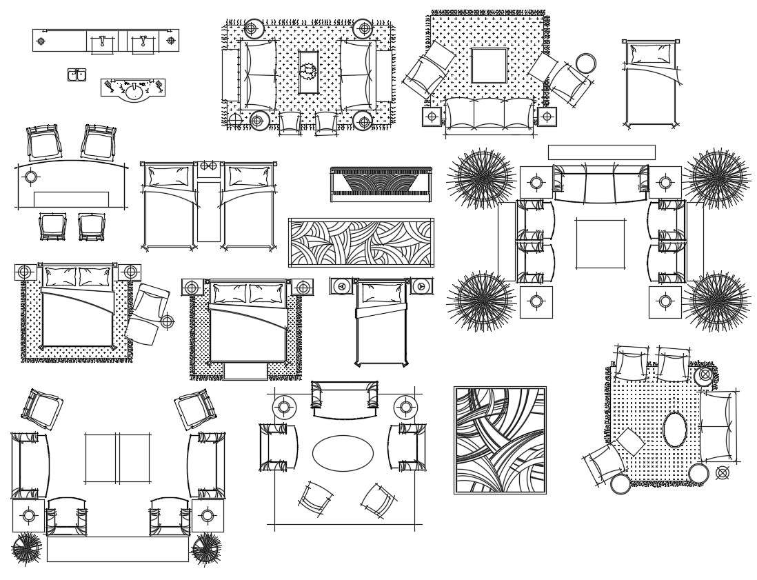 Household Furniture CAD File Download Cadbull