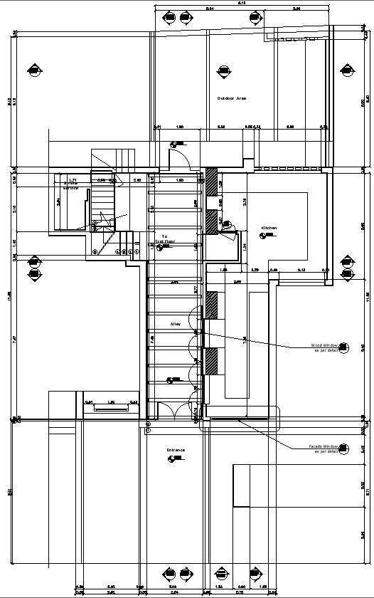 House Plan With Detail Autocad Drawing Cadbull