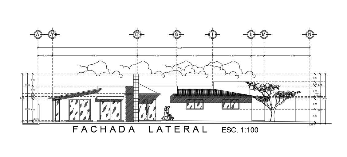 House section drawing presented in this file. Download this 2D autocad ...