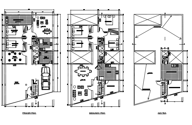 Housing plan detail dwg file - Cadbull