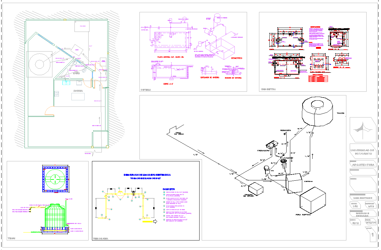 Housing hydraulic installation guide cad drawing - Cadbull