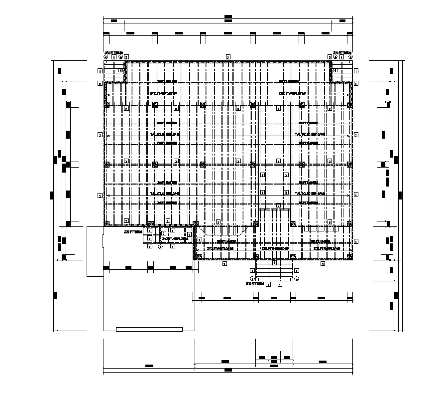 Housing terrace plan detail elevation layout autocad file - Cadbull