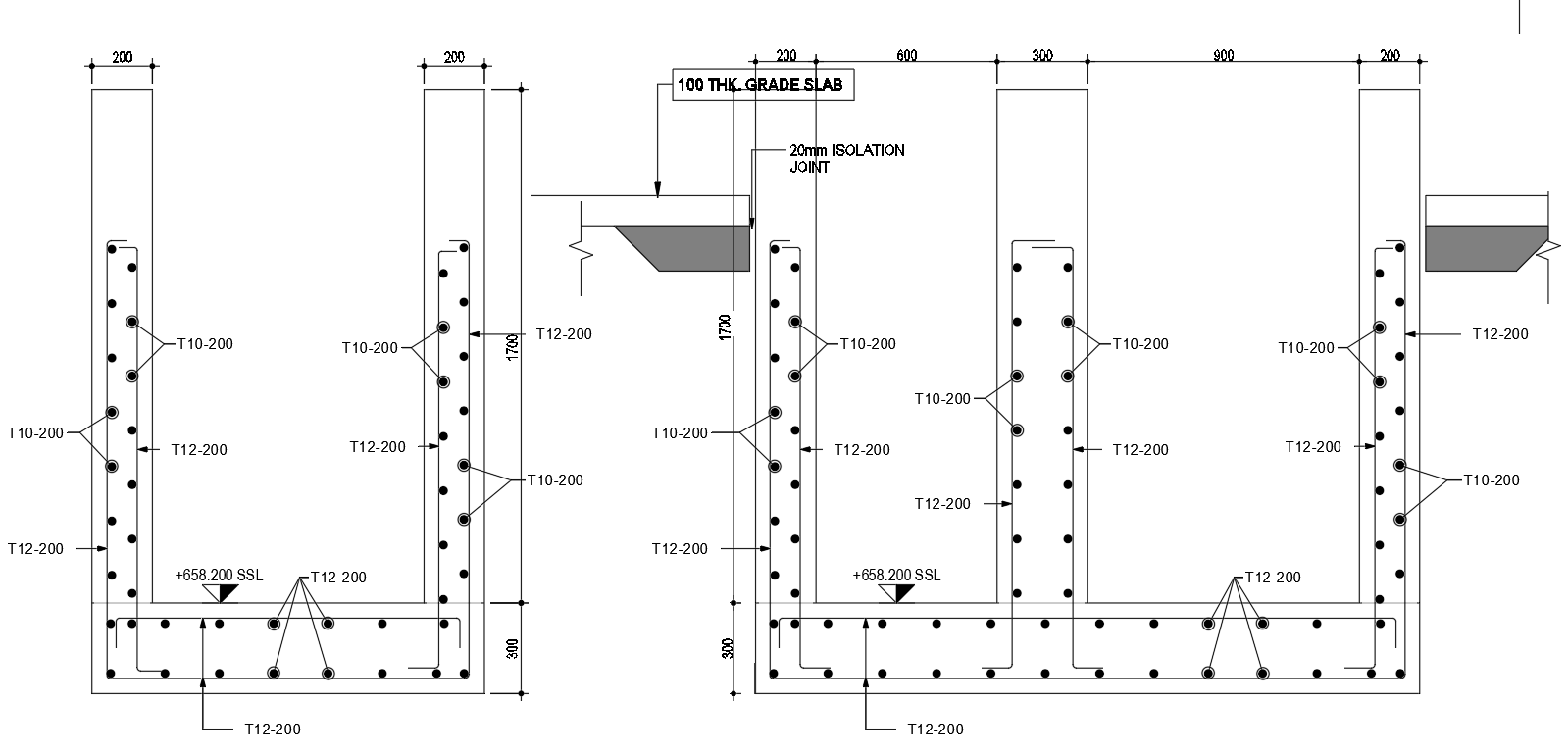 Housing Projects Beam Column Steel Bar Details In Autocad Dwg Cadbull