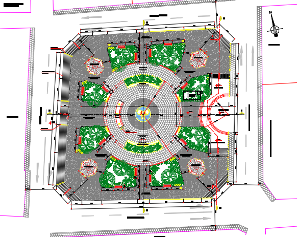 Huaraz Square Plan Detail Dwg File - Cadbull