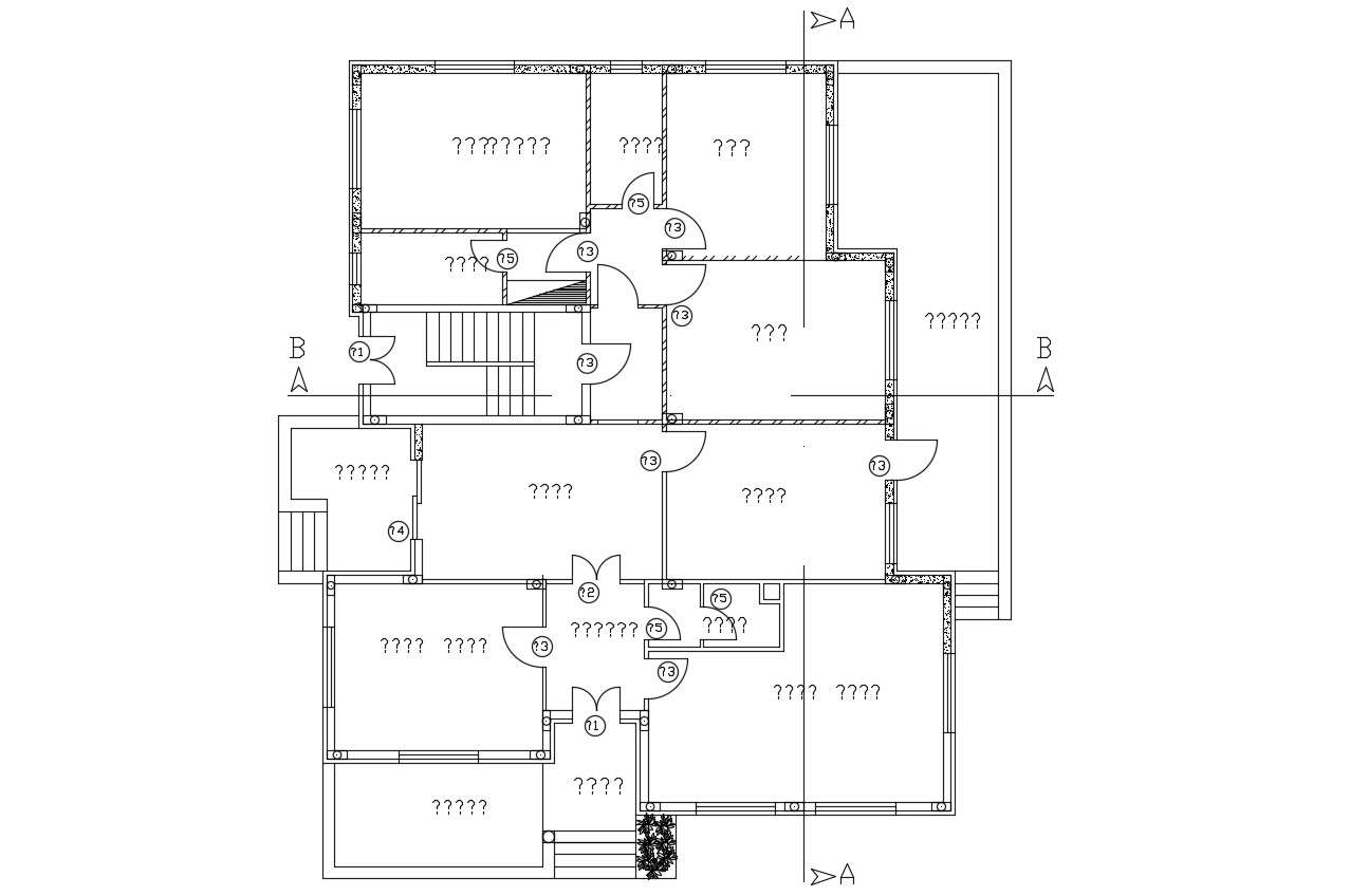 Huge Bungalow Architecture Planning AutoCAD Drawing - Cadbull