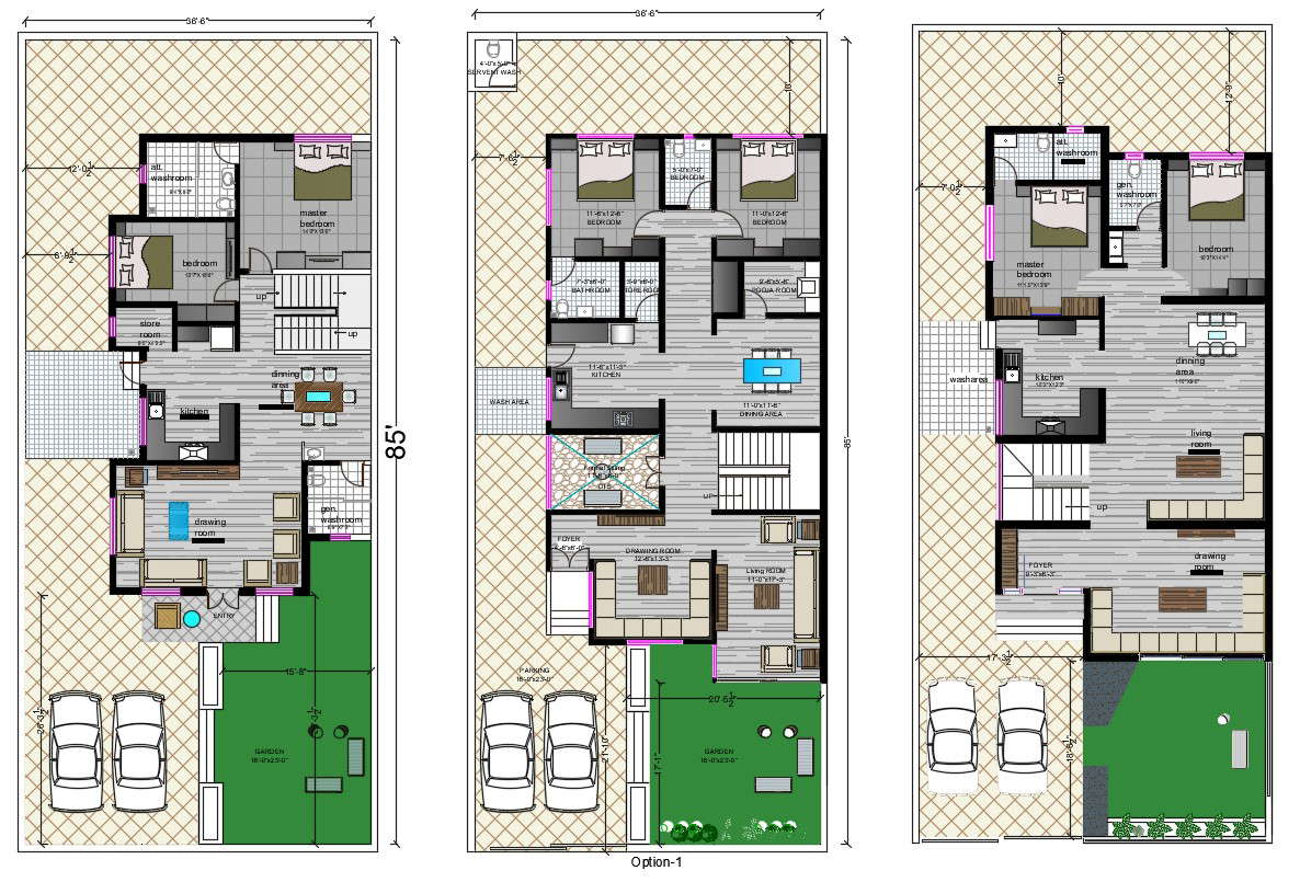 Huge Bungalow Floor Plan With Fully Furnished Presentation