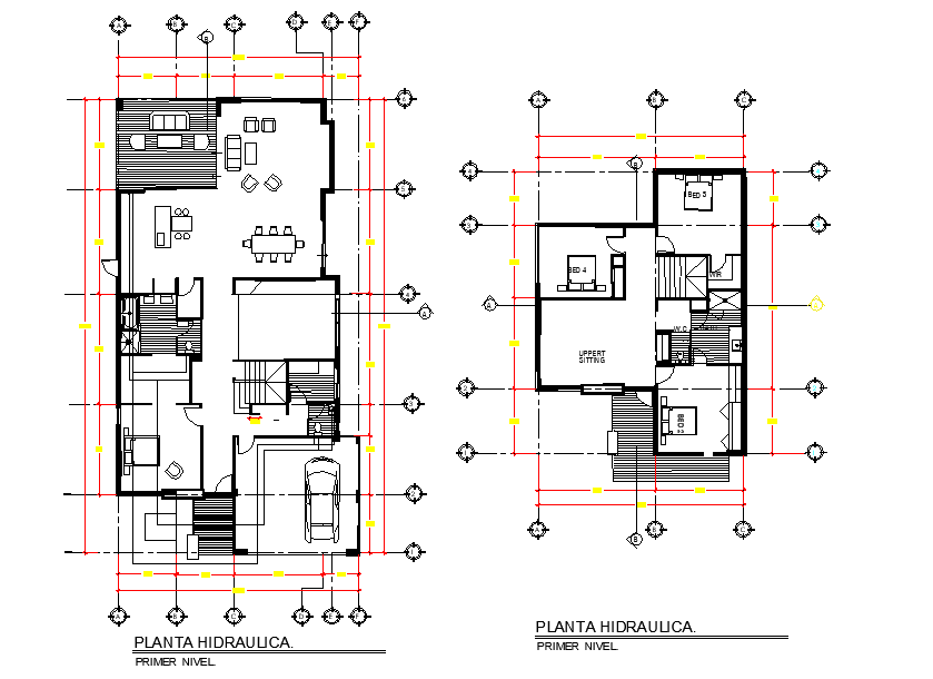 Hydraulic house plan detail dwg file - Cadbull