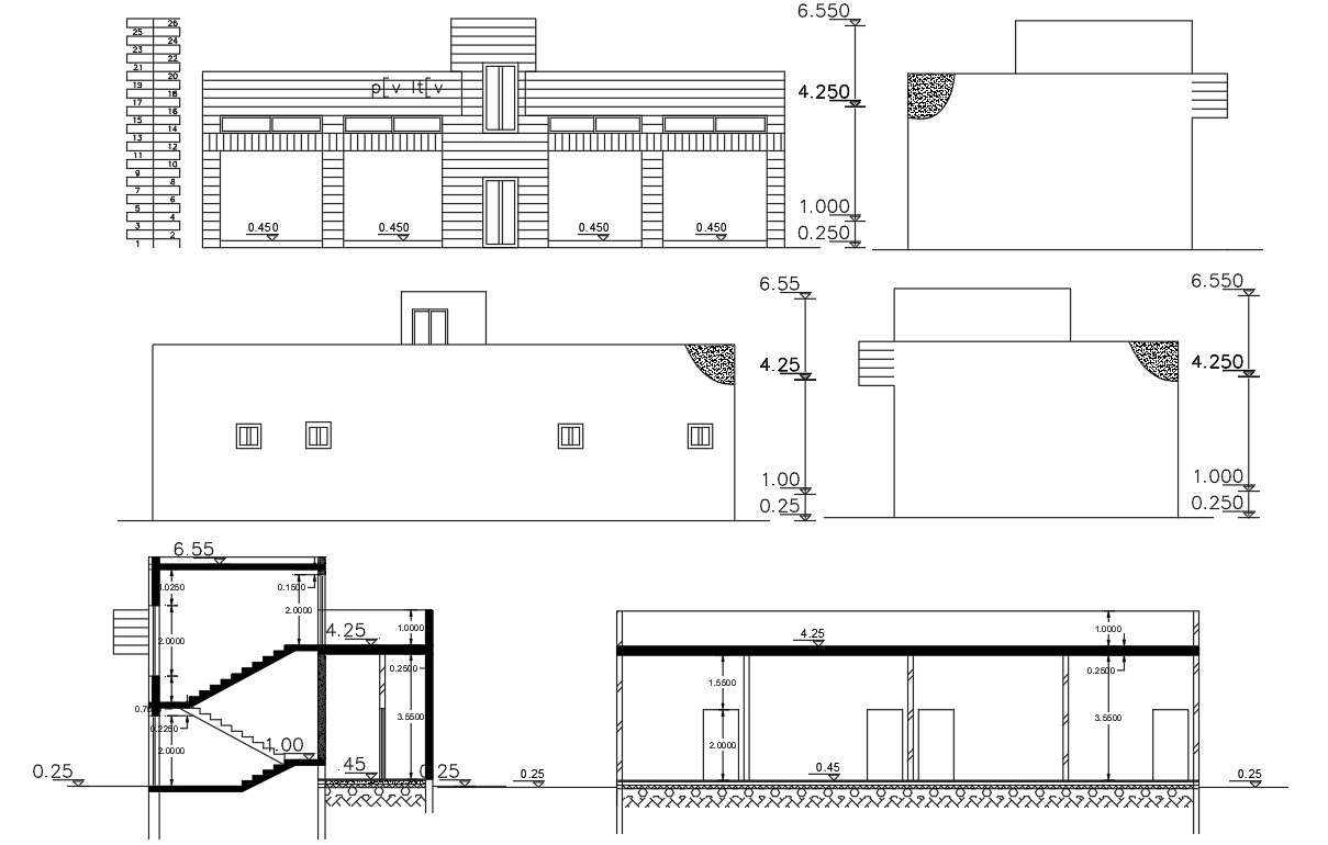 Industrial Factory Elevations And Sections AutoCAD File - Cadbull