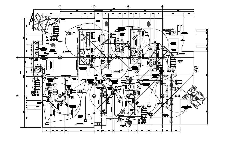 Industrial Factory Floor Plan With Machinery Design AutoCAD File Cadbull