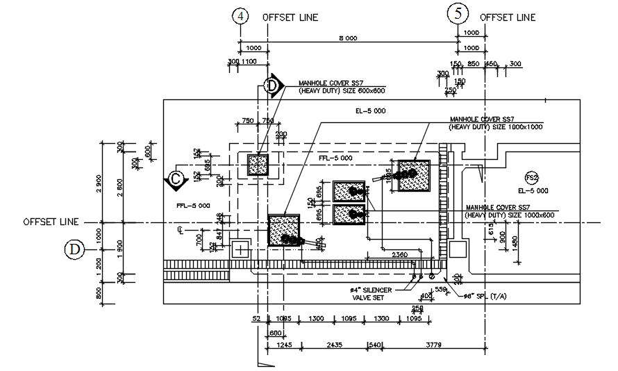 Industrial Plant Drainage Water Manhole Cover Drawing DWG File - Cadbull