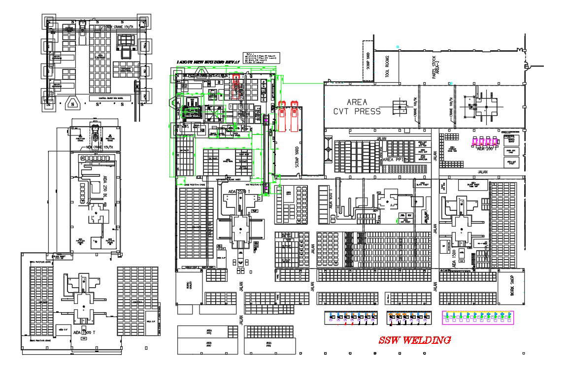 Industrial Plant Layout Plan Autocad File Cadbull