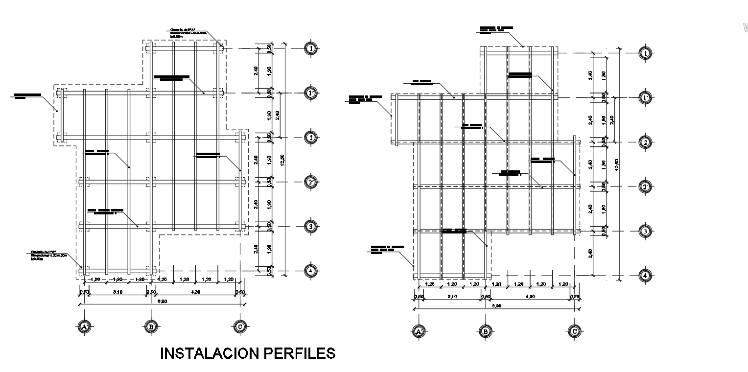 Installation unit detail plan - Cadbull