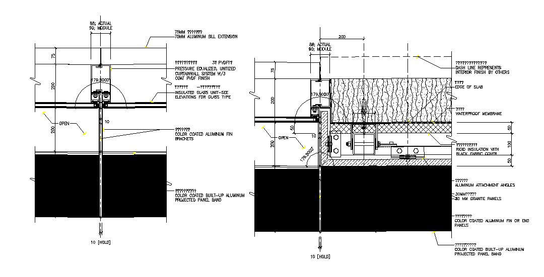 Simplified illustration of insulating glass units without (specimen