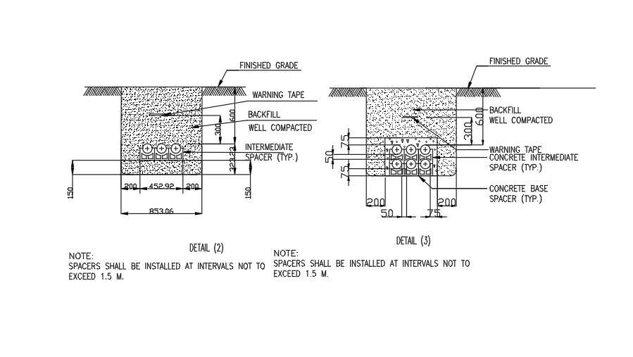 Intermediate spacer typical AutoCAD drawing - Cadbull