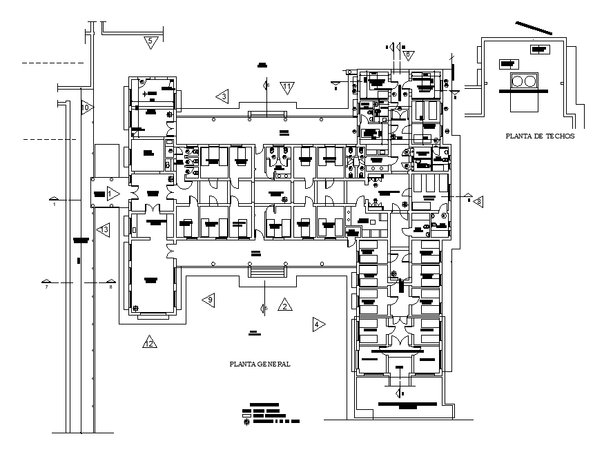 International Women Neuropsychiatric Hospital Plan Download DWG File ...