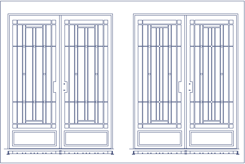 Iron Gate Design View Cadbull