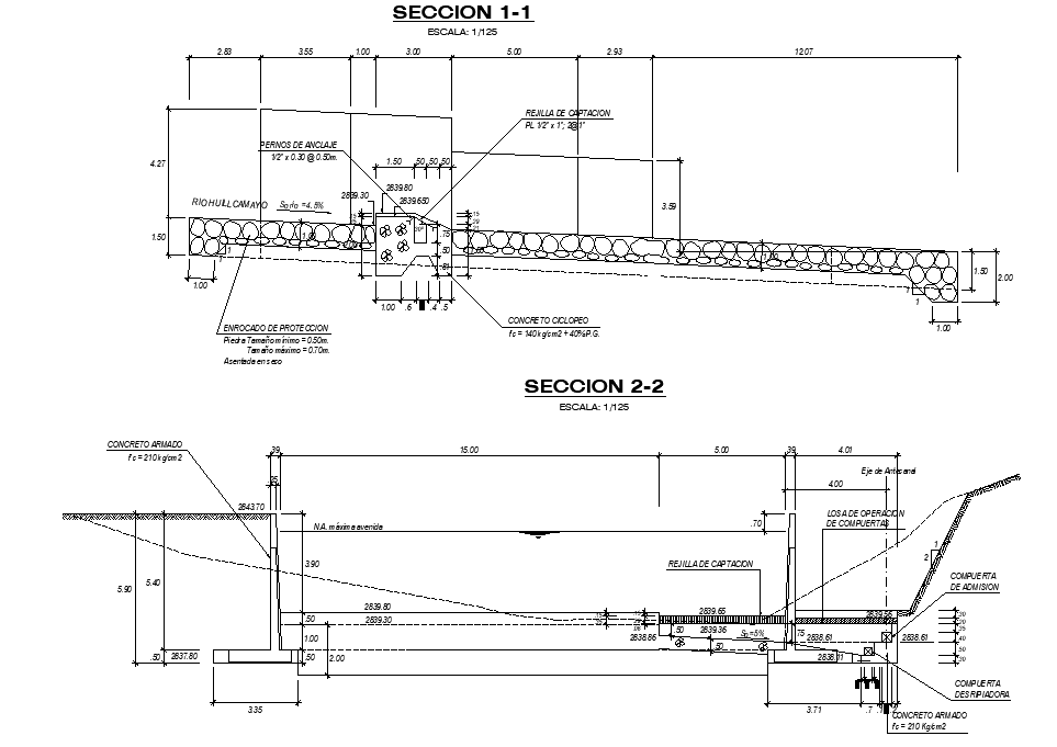 Canal Section Structure And Irrigation System Details Dwg File Cadbull ...