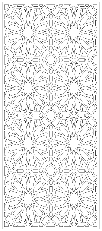 Islamic geometric pattern in two dimension DWG autoCAD drawing - Cadbull