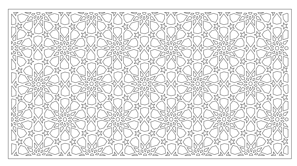 Islamic geometric pattern vector Cad drawing DWG File - Cadbull