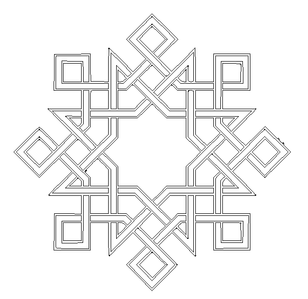 Islamic pattern design for wall decoration DWG AutoCAD drawing - Cadbull