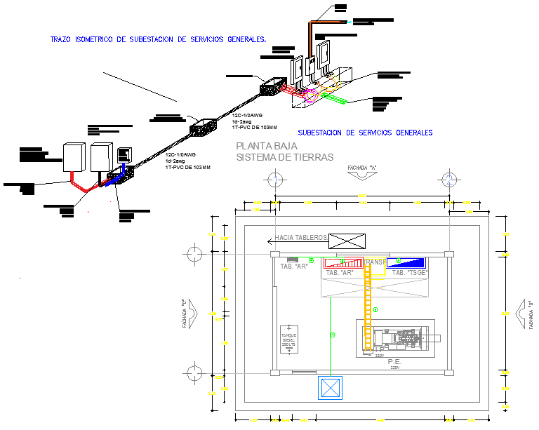 Isometric Canalizaciones - Cadbull