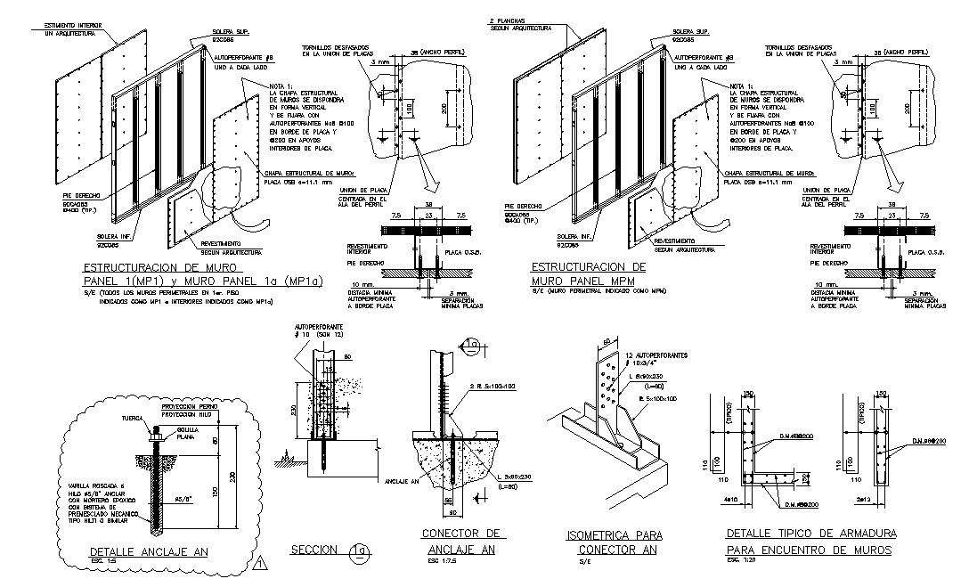 Isometric para connection details are given in this 2D Autocad DWG ...