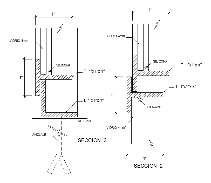 Joinery section detail drawing provided in this AutoCAD file. Download ...