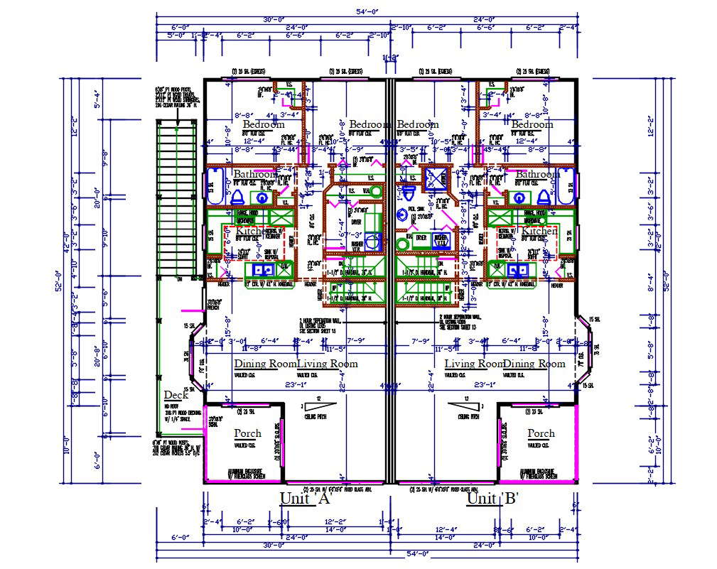 joint-house-plan-with-truss-span-roof-structure-dwg-file-cadbull-in-2020-open-house-plans