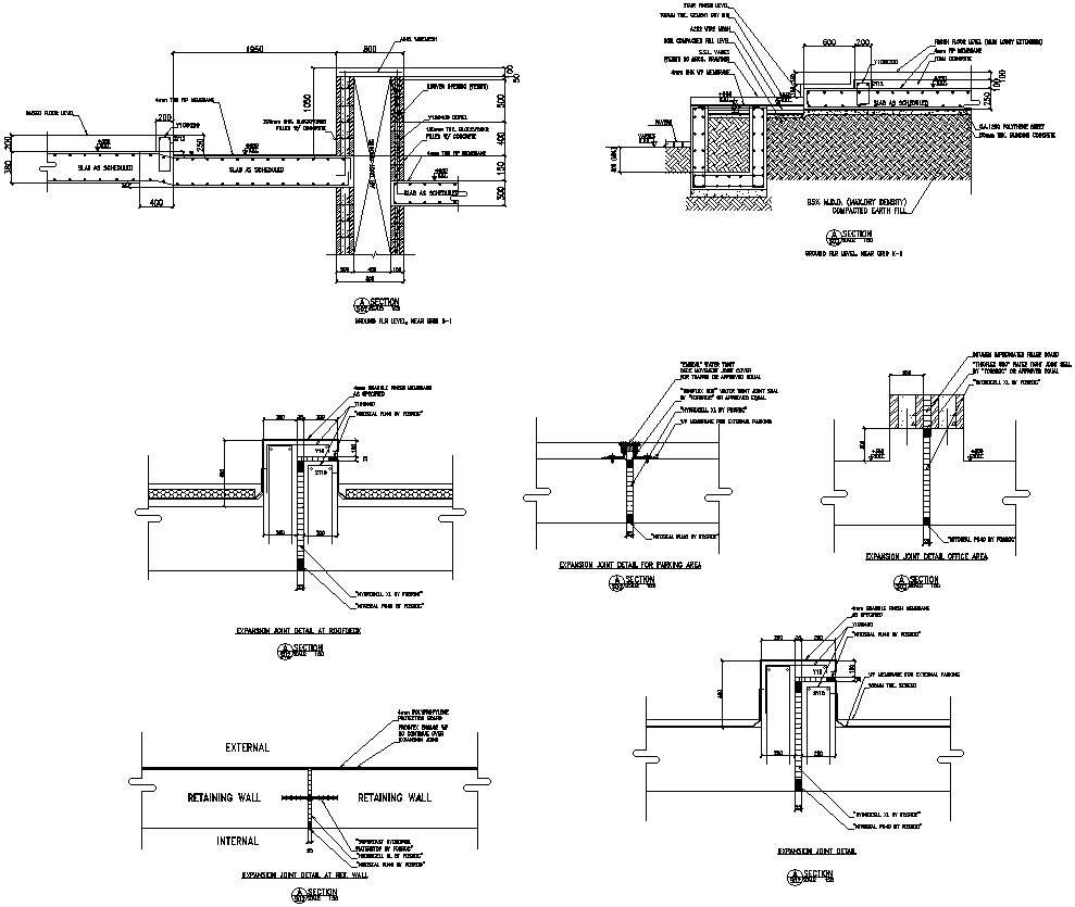 Joint details section drawings of AutoCAD, dwg files. - Cadbull