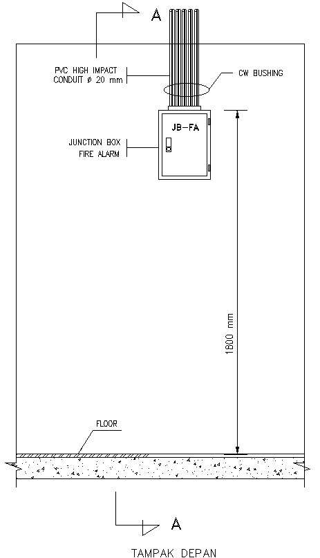 Junction box wall design in AutoCAD 2D drawing, dwg file, CAD file ...