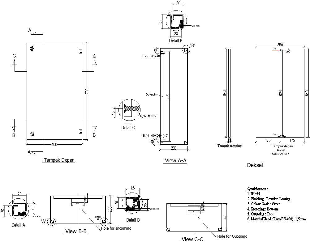 KWH meter details inn AutoCAD, dwg file. - Cadbull